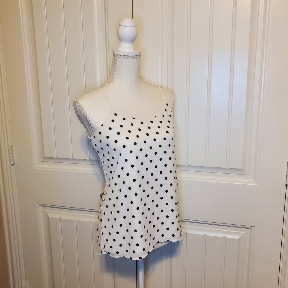 Express Black Polk-a-Dot Camisole Top